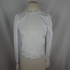 H&M DIVIDED Women White Long Sleeves Top Size S